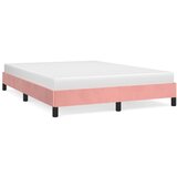 The Living Store Posteljni okvir roza 140x190 cm žamet - Posteljni Okvir, (21490640) | Shoptok.si