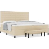  Krevet s madracem Set od 2 Bež Tkanina 200 x 200 cm Krevet | shoptok.hr