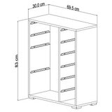 Hanah home Multifunkcionalna komoda Zen 2D2K6U, 69,5 x83 x30 cm, Bijelo-sivo-žuta | Eponuda.ba