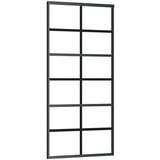 vidaXL Drsna vrata z opremo 90x205 cm ESG steklo in aluminij | Shoptok.si