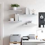  Plutajuće zidne police 4 kom boja betona 50 x 23 x 3,8 cm MDF | shoptok.hr