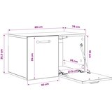  Ormar za Zid 60 x 36,5 x 35 cm Konstruirano drvo Hrast artisan | shoptok.hr