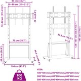  Pomični TV stalak za zaslon od 32-90 inča max. 800x600 mm 100kg | shoptok.hr