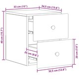  Stenski nočni omarici s predalom Siva Sonoma 34,5 x 33 x 40 cm, (5000233383) | Shoptok.si