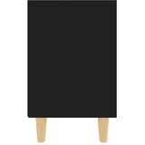  Noćni ormarić s nogama od masivnog drva crni 40 x 30 x 50 cm | Eponuda.com