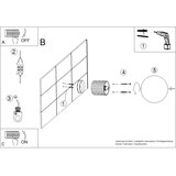 Sollux Stenska svetilka HALO črna IP44, (5000352010) | Shoptok.si