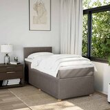  Krevet s oprugama i madracem smeđesivi 90x190 cm od tkanine | shoptok.hr