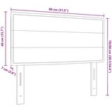 vidaXL Naslon za glavo Temno siva Les 80 x 7 x 78 cm Trajno | Shoptok.si
