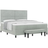  Krevet s opruga kutije Svjetlosiva 200 x 180 cm Baršun | shoptok.hr