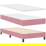  Krevet na uzdignuto s madracem i LED svjetlom Ružičasti 80x200 cm Baršun | shoptok.hr