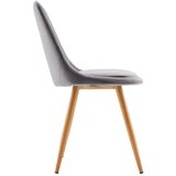 Bessagi Home stol iris, temno siva, žamet | Shoptok.si