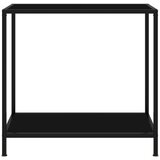 Maison Chic konzolna miza - miza ob steni črna 80x35x75 cm kaljeno steklo, (21786374) Cene