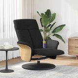  Masažni naslonjač od tkanine s osloncem za noge crni | shoptok.hr