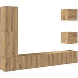 vidaXL TV omara 5-delna stenski artisan hrast inženirski les Cene