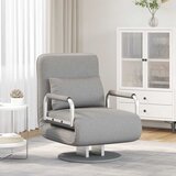  Okretna stolica sofa krevet od tkanine svjetlosivi u