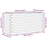 vidaXL Vrtna sadilica voštano smeđe boje 90x40x49,5 cm od borovine | shoptok.hr