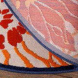 Lesnina XXXL PREPROGA ZA ZUNANJO UPORABO Floral 120 cm tkano rdeča | Shoptok.si