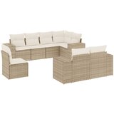  The Living Store Vrtna sedežna garnitura 8-delna z blazinami bež poli ratan - Vrtna Sedežna Garniture, (21449510) | Shoptok.si