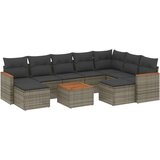  10-dijelni set vrtnih sofa od poliratana s jastucima sivi | shoptok.hr