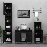 Maison Chic Kopalniško pohištvo - Kopalniški sestavi 3 kosi črne barve inženirski les, (21787084) | Shoptok.si