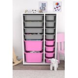 Hanah home višenamenska polica rine 2D4K8U white grey pink | ePonuda.com