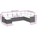  8-dijelni set vrtnih sofa od poliratana s jastucima crni | shoptok.hr