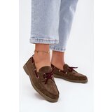 Boto Women's Loafers With Laces Dark Green Calivra | Shoptok.si