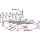 vidaXL Posteljni okvir z oblazinjenim vzglavjem Bela 160 x 200 cm | Shoptok.si