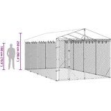 Vanjski kavez za pse s krovom srebrni 3x6x2,5 m pocinčani čelik | shoptok.hr