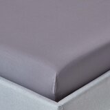 HOMESCAPES temno sivih egiptovskih ovitih rjuh iz bombaža s 200 niti, 120x190 cm, (20747688) | Shoptok.si
