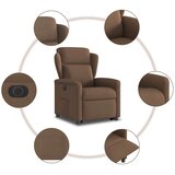  Električni naslonjač na podizanje od tkanine smeđi | shoptok.hr
