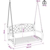  Ljuljačka Čelik 110,5 x 59 x 55 cm Antič White | shoptok.hr