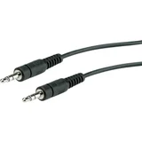 11.09.4505 utičnica audio priključni kabel [1x 3,5 mm banana utikač - 1x 3,5 mm banana utikač] 5.00 m crna sa zaš