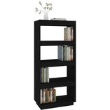 Ormarić za knjige / pregrada crni 60x35x135 cm od borovine | shoptok.hr