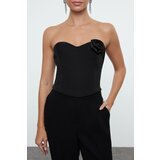 Trendyol Black Rose Detailed Woven Bustier | Shoptok.si