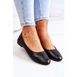 EVENTO PE1 Black Classic Leather Ballerina Stacee | Shoptok.si