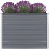 vidaXL Dvignjeno Vrtno Korito 100x100x77 cm Pocinkano Jeklo Sive Barve Cene