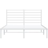  Metalni okvir za krevet s uzglavljem bijeli 160x200 cm | shoptok.hr