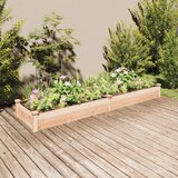vidaXL Vrtna visoka greda s podlogo 240x60x25 cm trden les jelke Cene