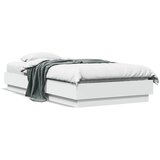 vidaXL Posteljni okvir z LED lučkami bel 75x190 cm Cene
