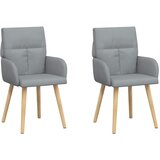  Trpezarijske stolice 2 pcs Tkanina Svjetlosiva 60 x 56 x 96 cm | Eponuda.com