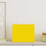  Papirnate vrećice 250 kom s ručkama žute 32x22x24 cm | shoptok.hr