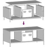 vidaXL Stol za kavu ružičasti 101,5x50x43,5 cm hladno valjani čelik | shoptok.hr
