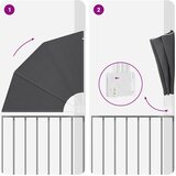  Zaslon za privatnost na balkonu 115 x 115 cm Poliester Crna | Eponuda.ba