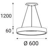  LED2 - LED Luster na sajli BELLA LED/50W/230V 3000/4000K crna | Eponuda.com