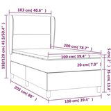 Box spring krevet s madracem tamnozeleni 100x200 cm baršunasti | shoptok.hr