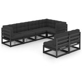  Sedežna garnitura 7-delna z blazinami trdna borovina | Shoptok.si