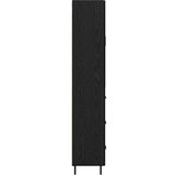 vidaXL Highboard 2 pcs Crni hrast 69,5 x 34 x 180 cm Konstruirano drvo | shoptok.hr