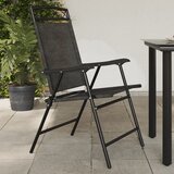 Maison Chic Zložljivi Vrtni Stoli - Stol za vrti 2 kosa melanž sivi jeklo in tekstil JS2679, (21876316) | Shoptok.si