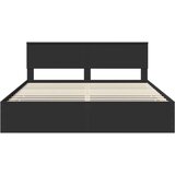  Krevetna konstrukcija Crna 200 x 200 cm Inženjersko Drvo | shoptok.hr
